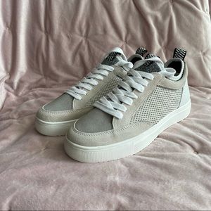 Size 7 white, gray, and black SteveMadden sneakers
